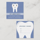 Lächelnde quadratische Visitenkarte des Zahnes des Terminkarte (Vorne/Hinten)