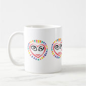 Lächelnde Rainbow Heart Tasse (Links)
