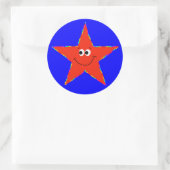 Lächelnde Red Star Stickers (Tasche)