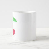 Lächelnde Rote Kirschen Jumbo-Tasse (Vorderseite)