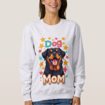 Lächelnde Rottweiler-Hundemutter