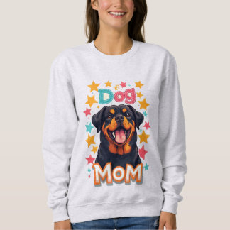 Lächelnde Rottweiler-Hundemutter Sweatshirt