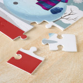 Lächelnde Sankt und Schneemann Puzzle (Seite)