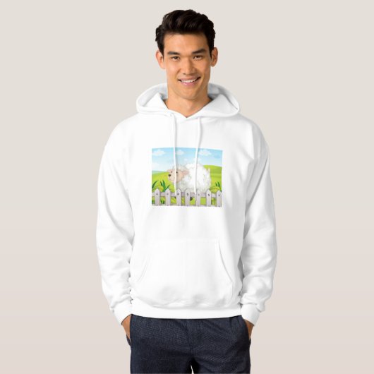 Lächelnde Schafe Hoodie (Vorne ganz)