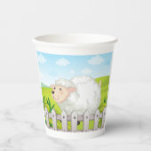 Lächelnde Schafe Pappbecher (Vorderseite)