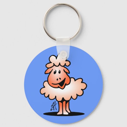 Lächelnde Schafe Schlüsselanhänger (Vorderseite)