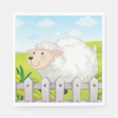 Lächelnde Schafe Serviette (Vorderseite)