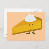 Lächelnde Scheibe Kürbiskuchen Postkarte (Vorne/Hinten)
