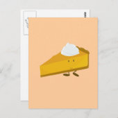 Lächelnde Scheibe Kürbiskuchen Postkarte (Vorne/Hinten)