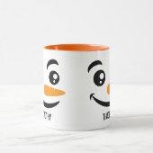 Lächelnde Schneemann Gesicht Tasse (Zentrum)