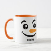Lächelnde Schneemann Gesicht Tasse (Links)