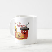 Lächelnde schnelle Feinschmecker-Freunde Kaffeetasse (Vorderseite Links)