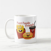 Lächelnde schnelle Feinschmecker-Freunde Kaffeetasse (Links)