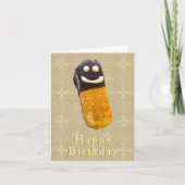 Lächelnde Schokoladencreme Geburtstagkarte Karte (Vorderseite)