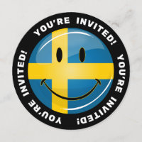 Lächelnde schwedische Flagge