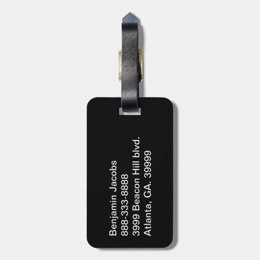 Lächelnde Schweizer Flagge Gepäckanhänger (Rückseite vertikal)