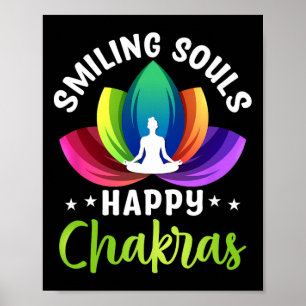 Lächelnde Seelen Glückliche Chakren Spirituelle Me Poster