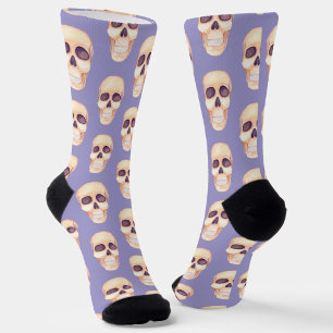 Lächelnde Skull Halloween Crew Socken