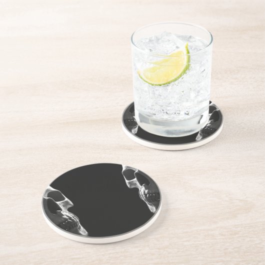 Lächelnde Skulls Getränkeuntersetzer (Seite)