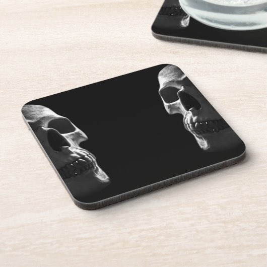 Lächelnde Skulls Getränkeuntersetzer (Linke Seite)