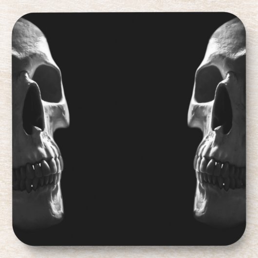 Lächelnde Skulls Getränkeuntersetzer (Vorderseite)