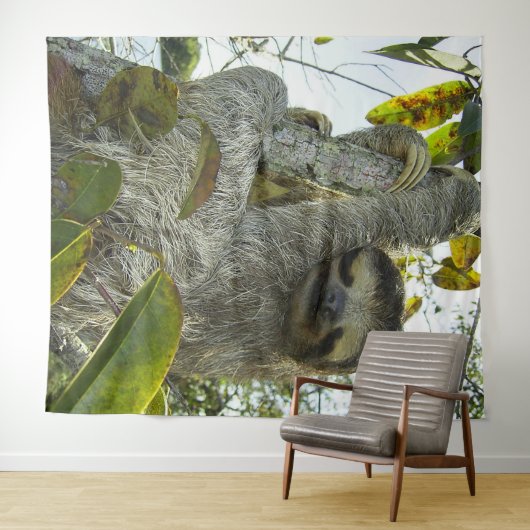 Lächelnde Sloth Tapestry Wandteppich (Beispiel (Horizontal))