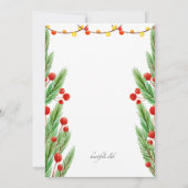 Lächelnde Snowman-Einladung Einladung (Rückseite)