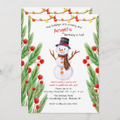 Lächelnde Snowman-Einladung Einladung (Vorne/Hinten)