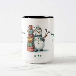 Lächelnde Snowman Holiday Tasse - Original Cartoon