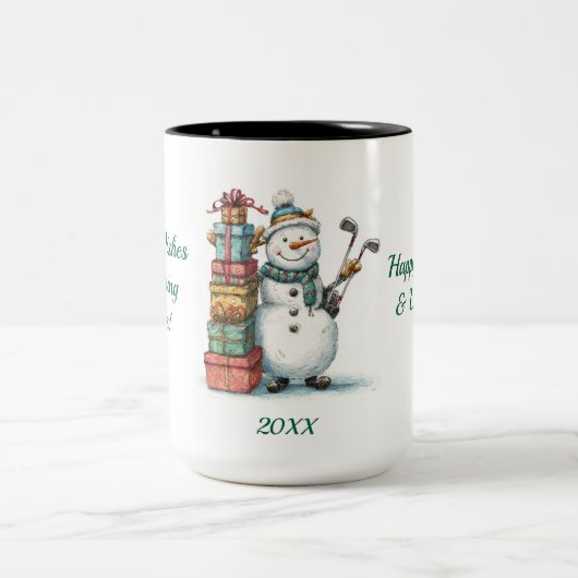 Lächelnde Snowman Holiday Tasse - Original Cartoon (Mittel)