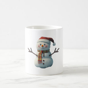 Lächelnde Snowman-Tasse, Weihnachtsgeschenk Kaffeetasse