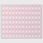 Lächelnde Snowmen, die Weihnachtsmannmützen tragen Geschenkpapier (Flach)