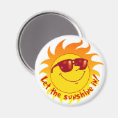 Lächelnde Sommersonne Magnet (Vorderseite/Rückseite)