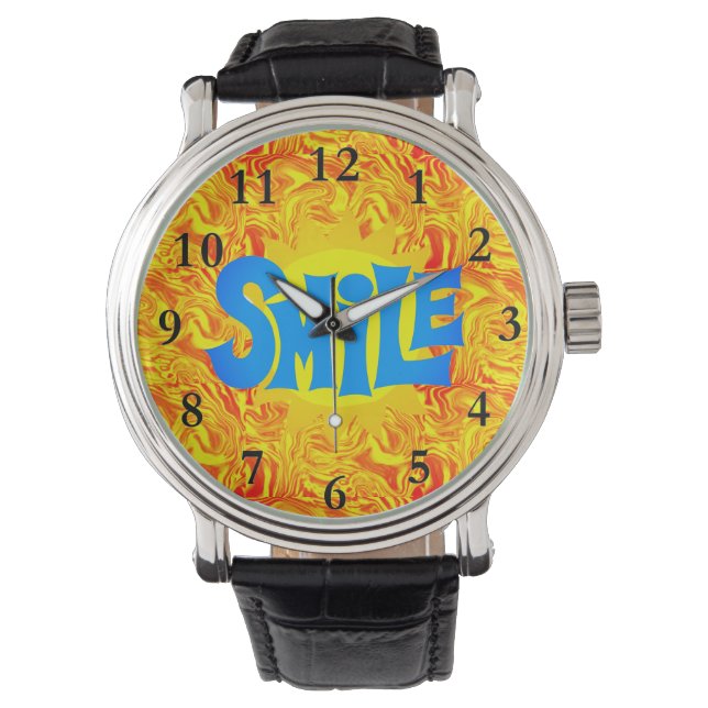 Lächelnde Sonne Armbanduhr (Vorderseite)
