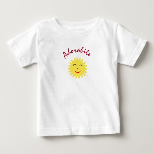 Lächelnde Sonne Baby T-shirt (Vorderseite)