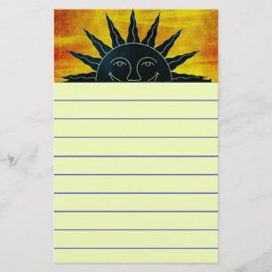 Lächelnde Sonne Briefpapier