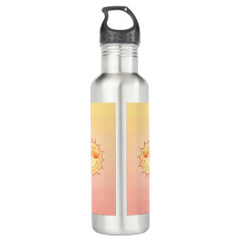 Lächelnde Sonne Edelstahlflasche