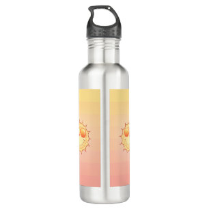Lächelnde Sonne Edelstahlflasche