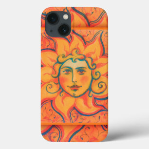 Lächelnde Sonne, Fairytale Fantasy Art, orange gel Case-Mate iPhone Hülle