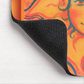 Lächelnde Sonne, Fairytale Fantasy Art, orange gel Mousepad (Ecke)