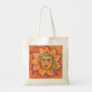 Lächelnde Sonne, Fairytale Fantasy Art, orange gel Tragetasche