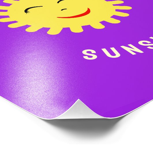 Lächelnde Sonne Fotodruck (Ecke)