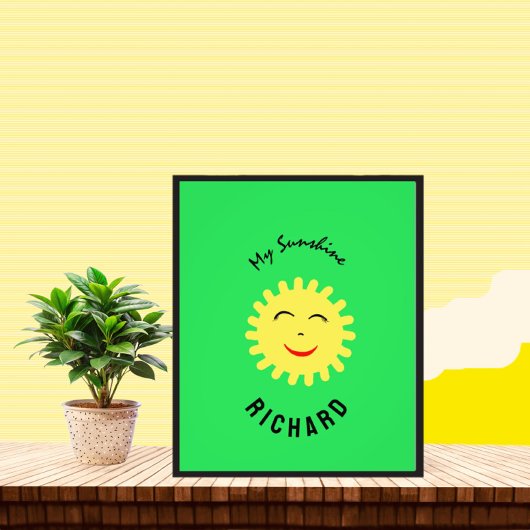 Lächelnde Sonne Fotodruck