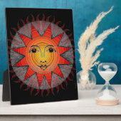 Lächelnde Sonne Fotoplatte (Seite)