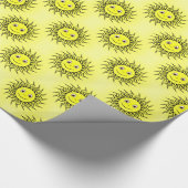 Lächelnde Sonne Geschenkpapier (Ecke)