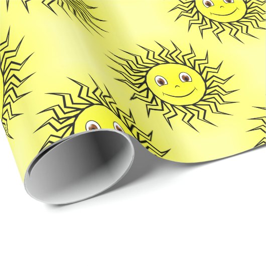 Lächelnde Sonne Geschenkpapier (Rolleneckpunkt)
