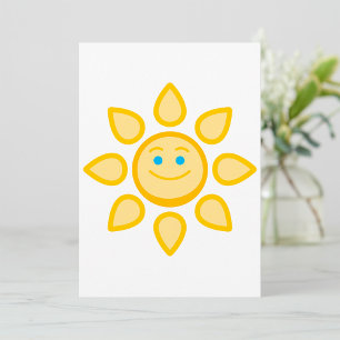 Lächelnde Sonne Glücklicher Sonnenschein Einladung