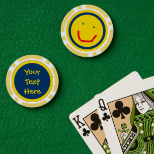 Lächelnde Sonne Glückliches Gesicht Pokerchips