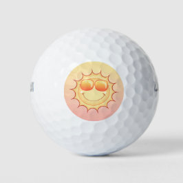 Lächelnde Sonne Golfball