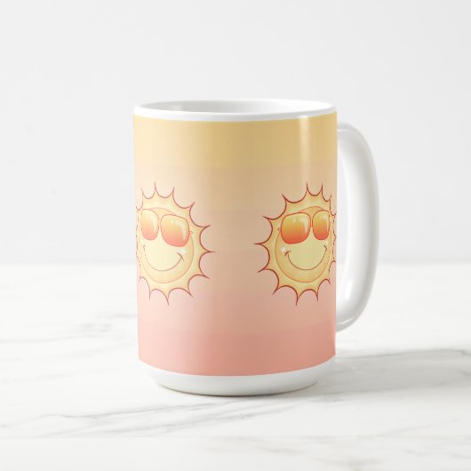 Lächelnde Sonne Kaffeetasse (VorderseiteRechts)